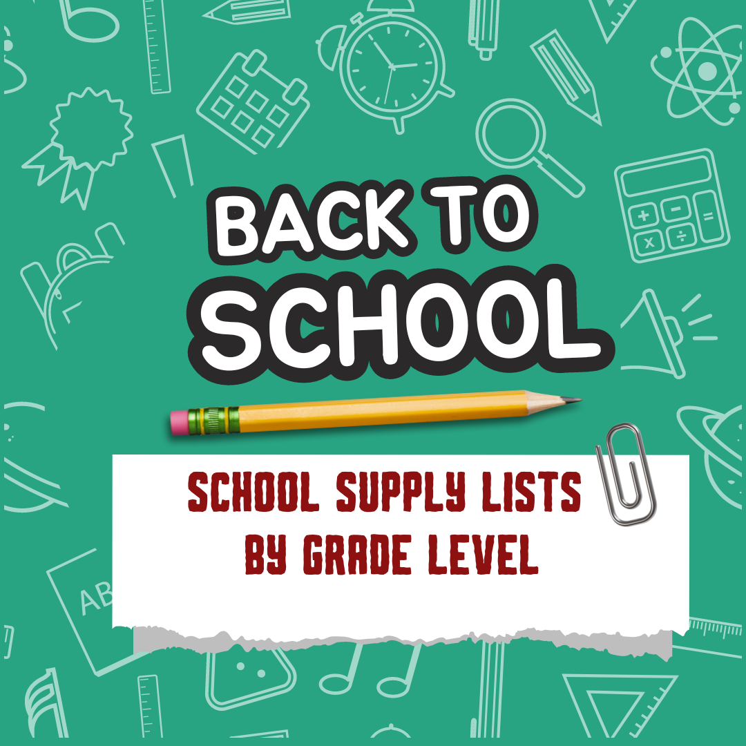  School Supply Lists by Grade Level